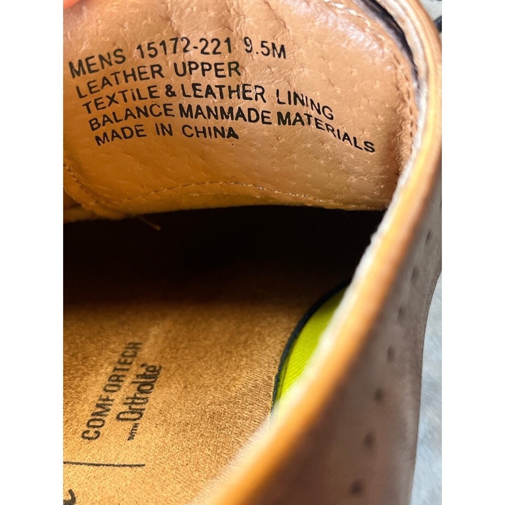Florsheim Fuel Wingtip Oxford Mens Tan Leather Dress Shoes‎ 15172-221 Size 9.5M - Picture 7 of 7